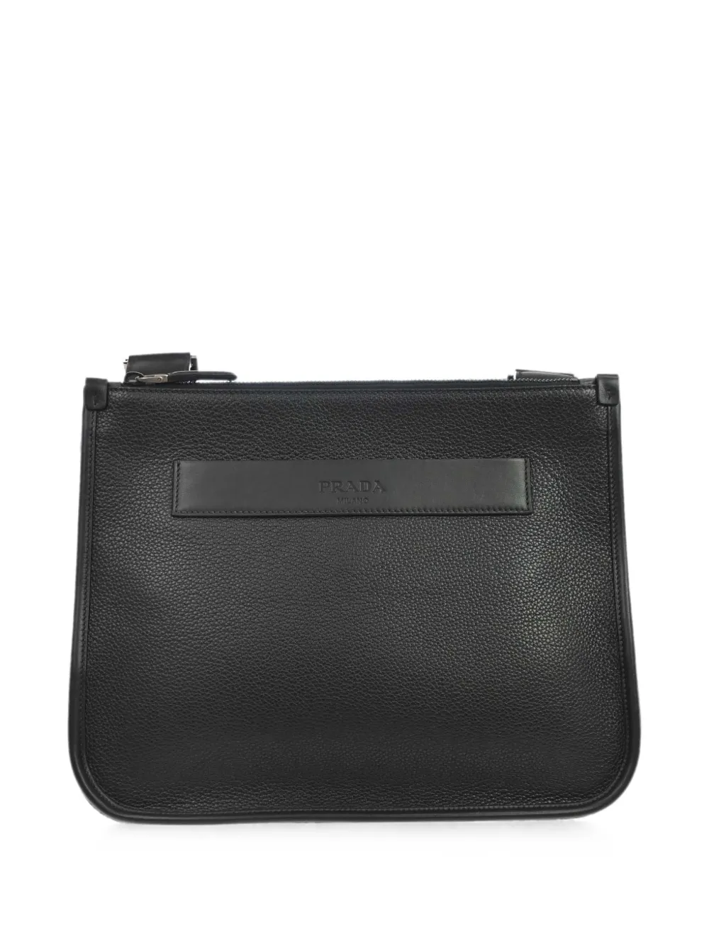 Prada Pre-Owned 2010-2020s Enamel Triangle shoulder bag - Schwarz