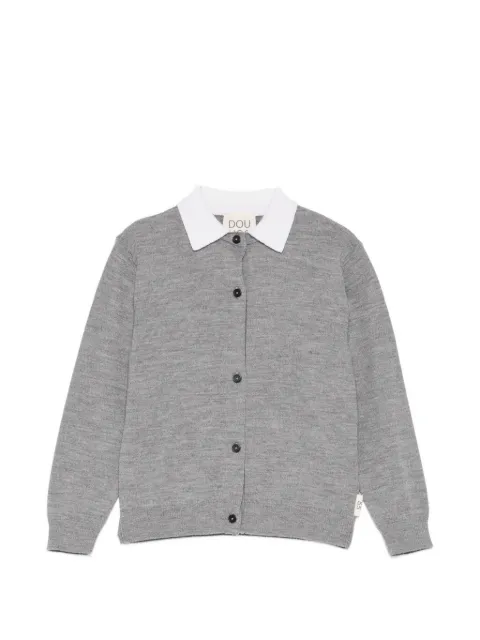 Douuod Kids contrast-collar cardigan