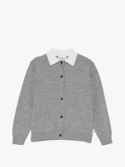 Douuod Kids contrast-collar cardigan