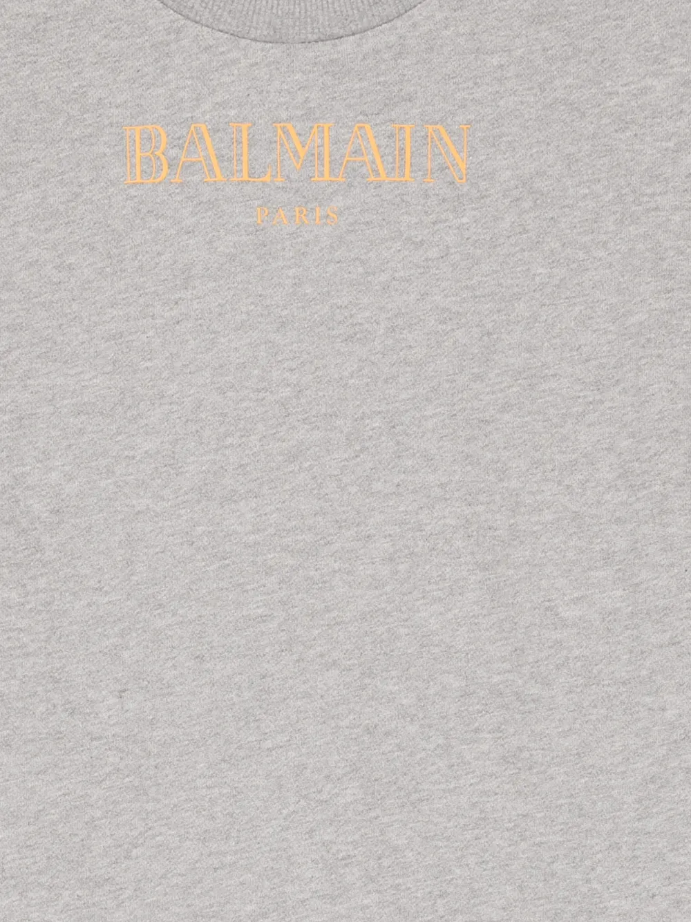 Balmain Kids Jurk met logoprint en ruches Grijs