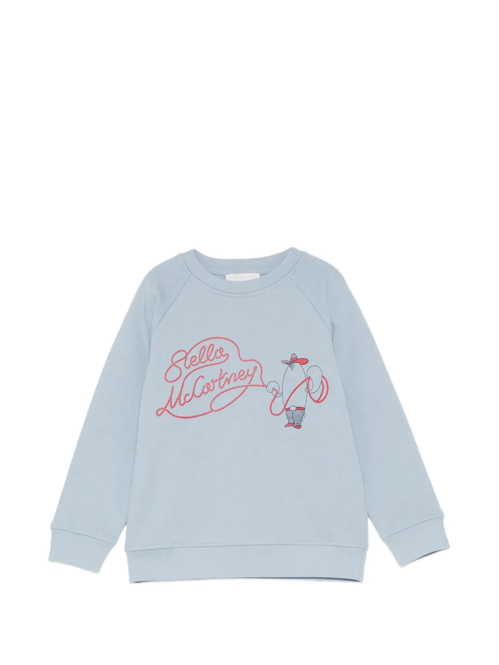 Stella McCartney Kids graphic-print raglan-sleeve sweater - Blu