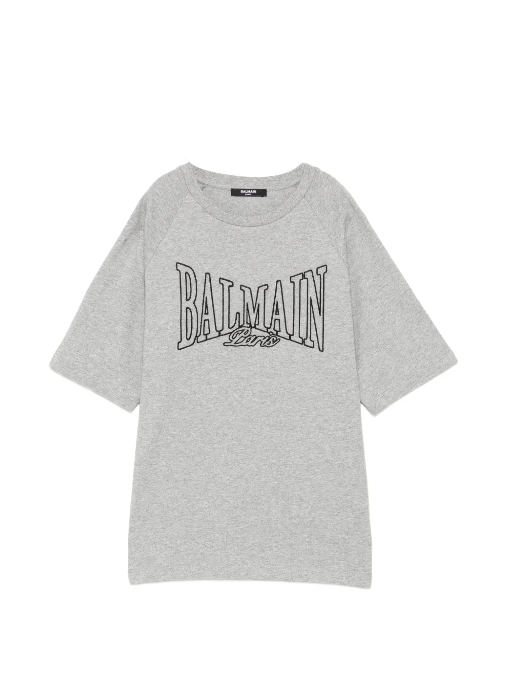 Balmain Kids logo-embroidered raglan-sleeve T-shirt - Grigio