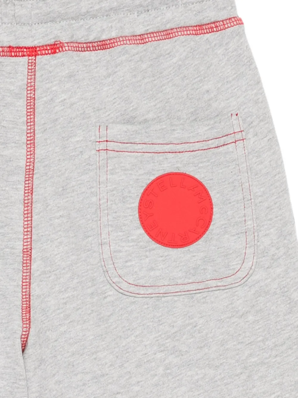 Stella McCartney Kids Shorts met contrasterend stiksel en trekkoord Grijs