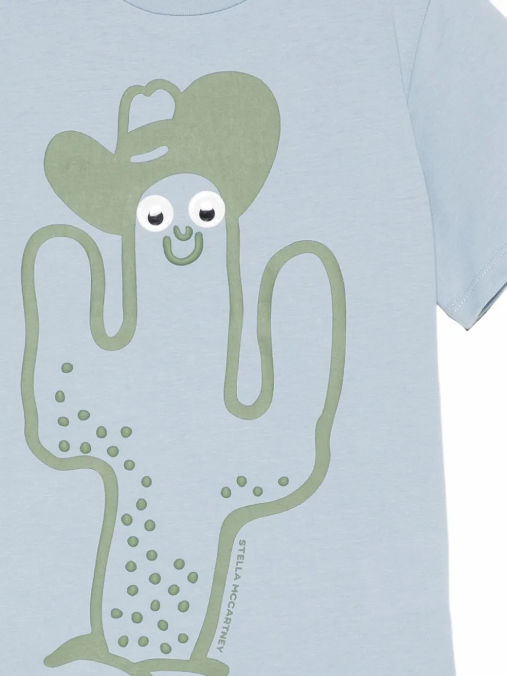 Stella McCartney Kids T-shirt met cactusprint Blauw