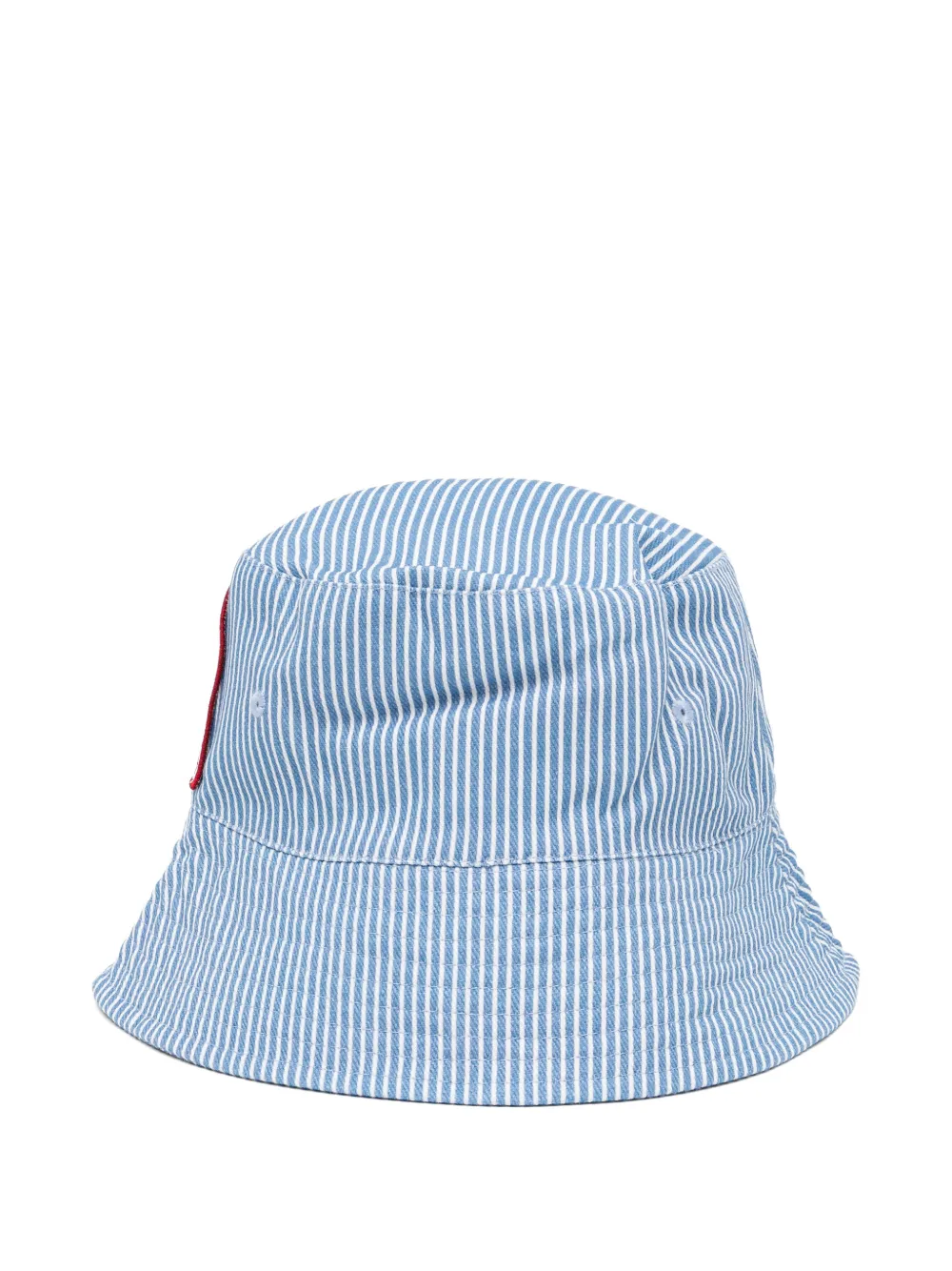 Stella McCartney Kids Gestreepte vissershoed met logopatch Blauw