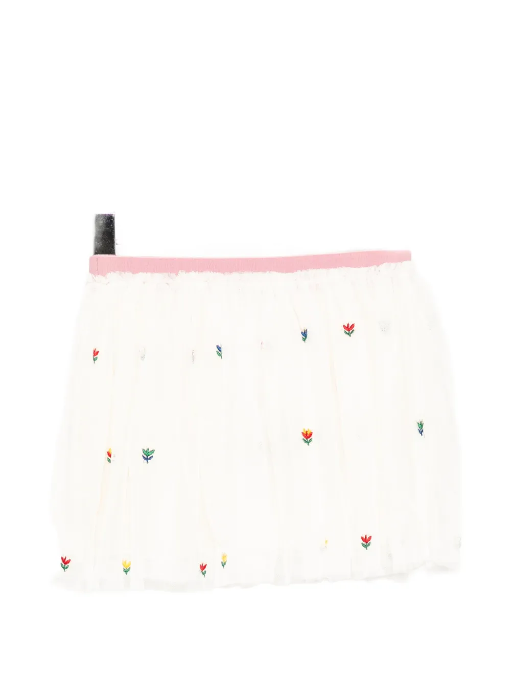 Stella McCartney Kids Rok met bloemen borduursel Beige