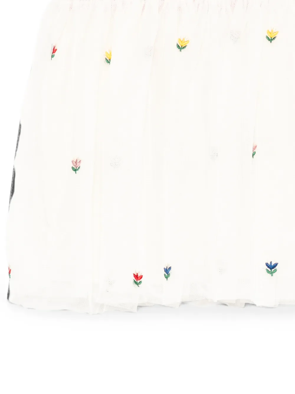 Stella McCartney Kids Rok met bloemen borduursel Beige