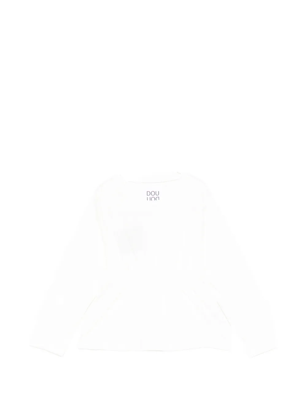 Douuod Kids peplum long-sleeve T-shirt - Toni neutri