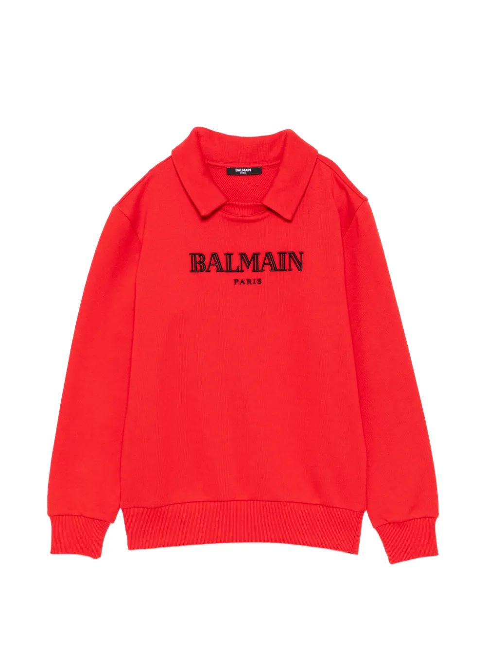 Balmain Kids logo-embroidered sweater - Rosso
