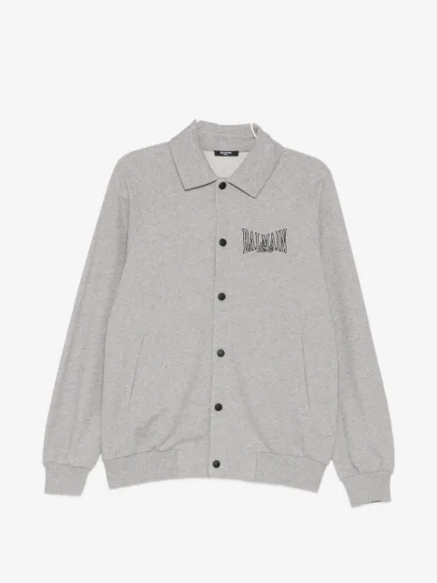 Balmain Kids logo-embroidered raglan-sleeve jacket