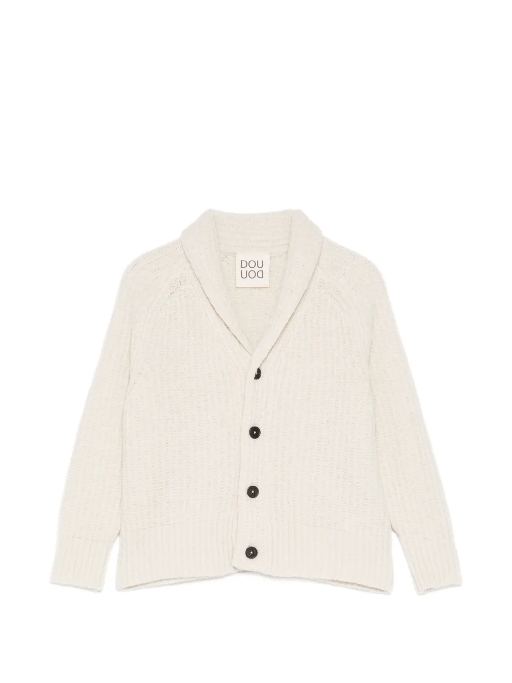 Douuod Kids ribbed-knit cardigan - Toni neutri