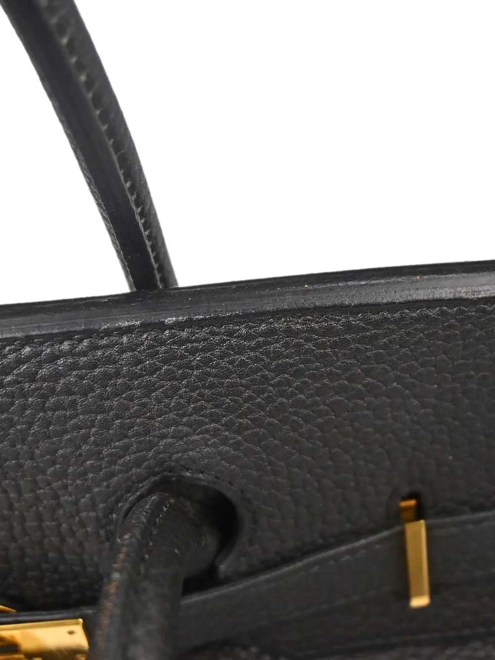Hermès Pre-owned 1997 Togo Birkin Tote Bag in Black, view 5