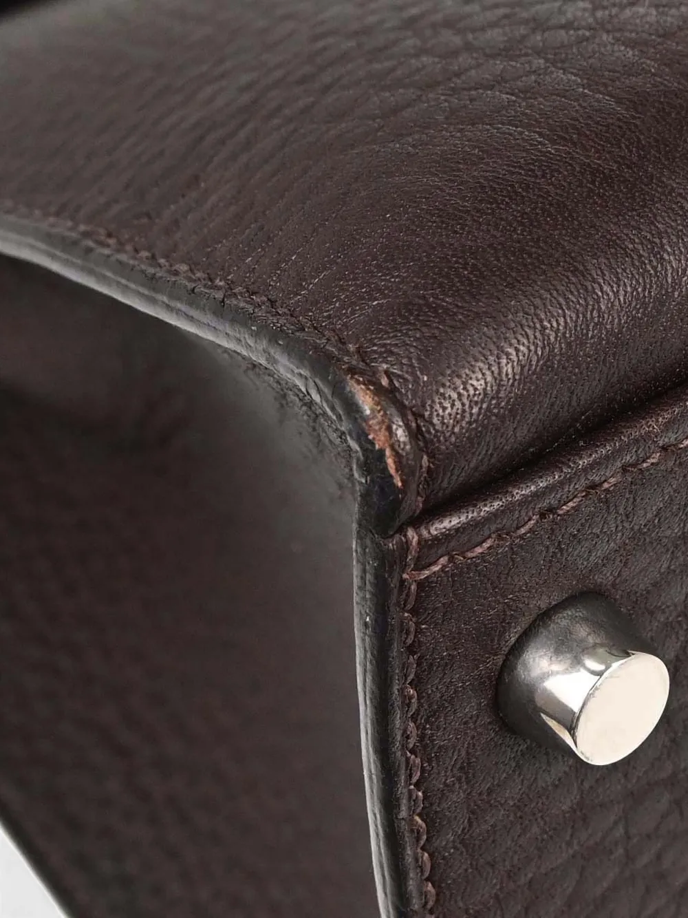 Hermès Pre-owned 2007 Fjord Kelly 32 Sellier Tote Bag in Brown, view 5