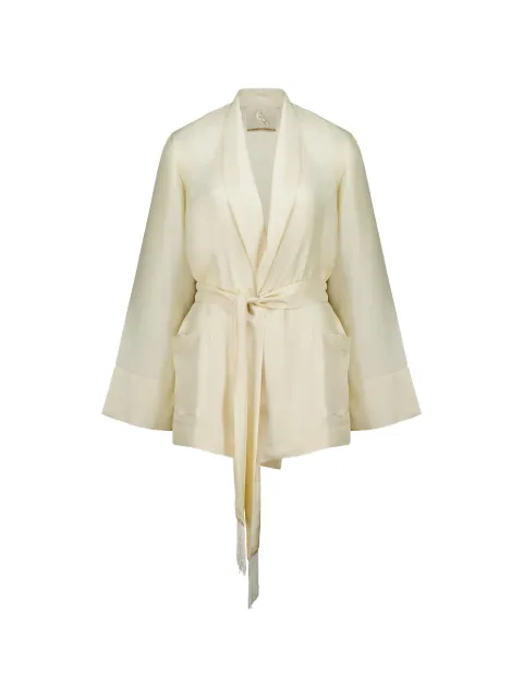 PAULA Paula fringed wrap blouse