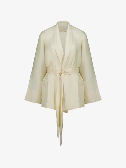 PAULA Paula fringed wrap blouse