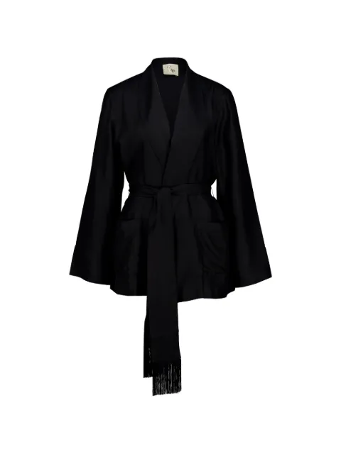 PAULA belted wrap jacket