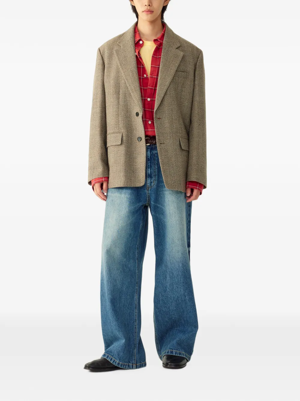 TOMBOY Blazer met enkele rij knopen en gekerfde revers Beige