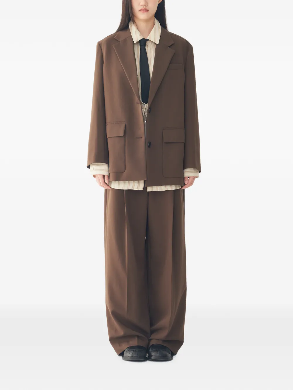TOMBOY Blazer met enkele rij knopen Bruin