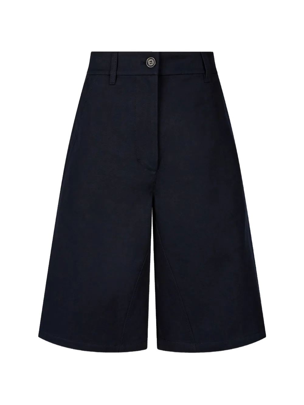 Tomboy Cotton Knee-length Shorts In Blue