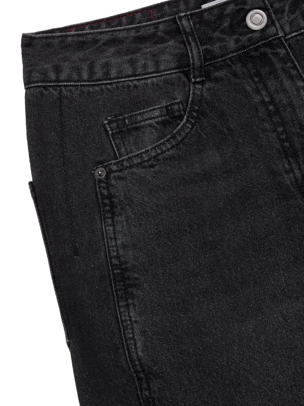 TOMBOY Jeans met toelopende pijpen en franje Grijs