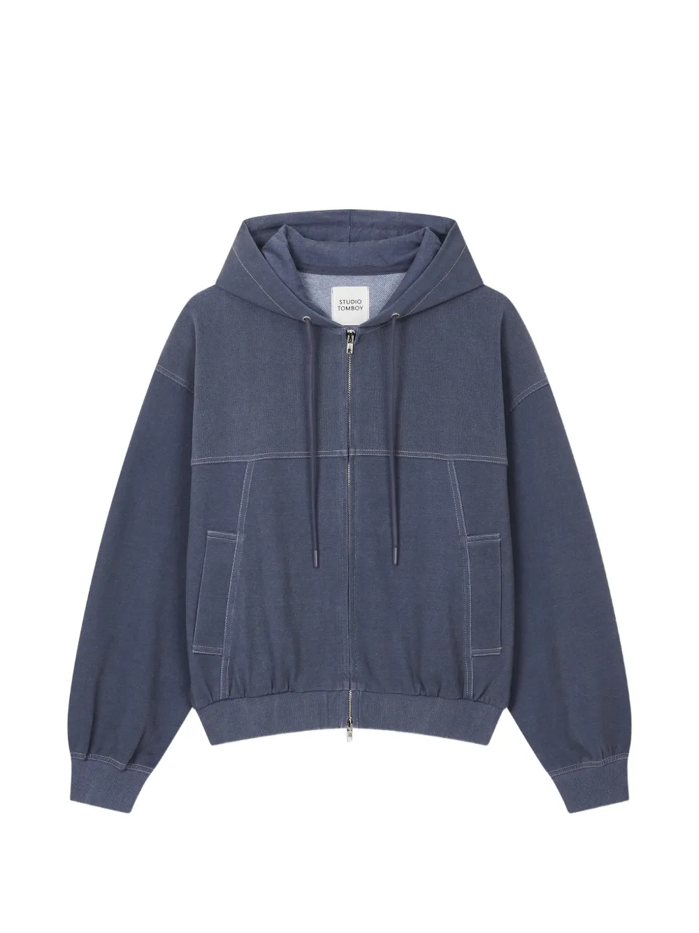 Tomboy Zip-up Jersey Hoodie In Blue