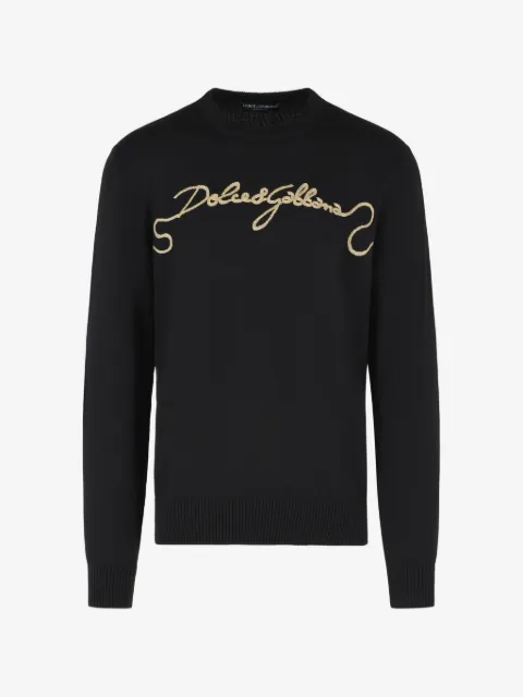 Dolce & Gabbana suéter con logo bordado
