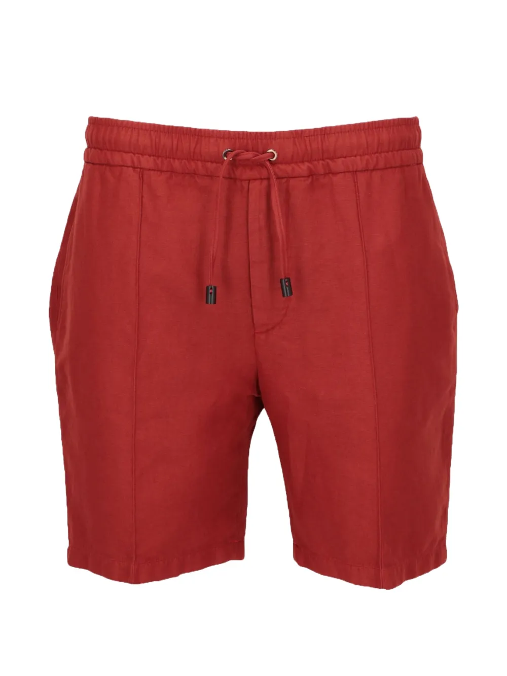 Isaia drawstring pintuck shorts - Rosso