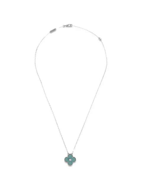 Van Cleef & Arpels Pre-Owned 2022 Alhambra porcelain and diamond necklace