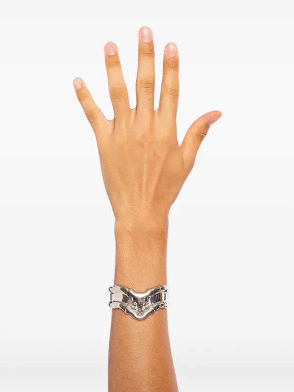 Alexander McQueen Skeletal Cuff Bracelet | Silver | FARFETCH