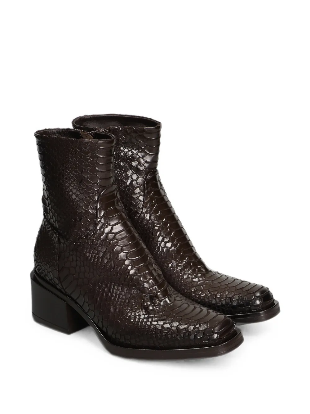 Elena Iachi snakeskin-effect ankle boots Bruin