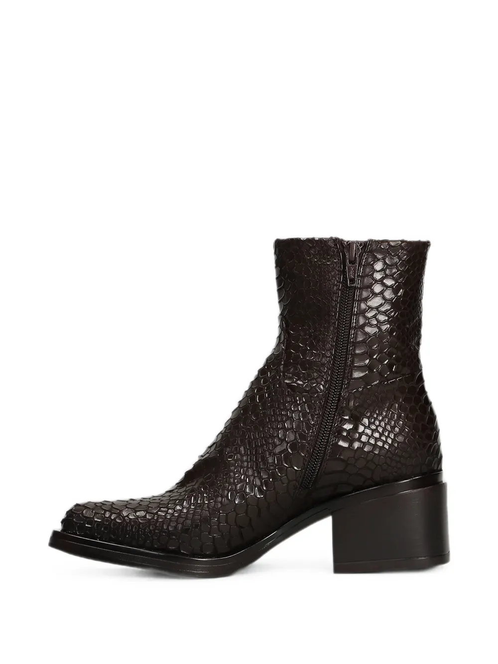 Elena Iachi snakeskin-effect ankle boots Bruin
