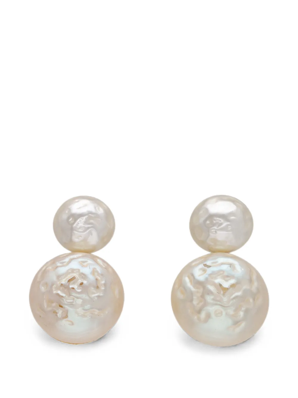 Coppola E Toppo Vintage faux-pearl clip-on earrings - Gold