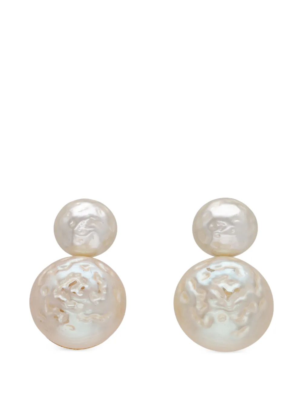 Coppola E Toppo Vintage faux-pearl clip-on earrings - Gold