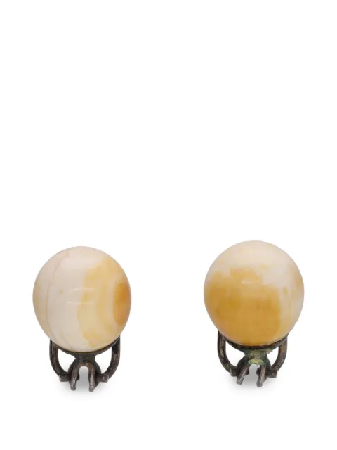 Vintage bead clip-on earrings