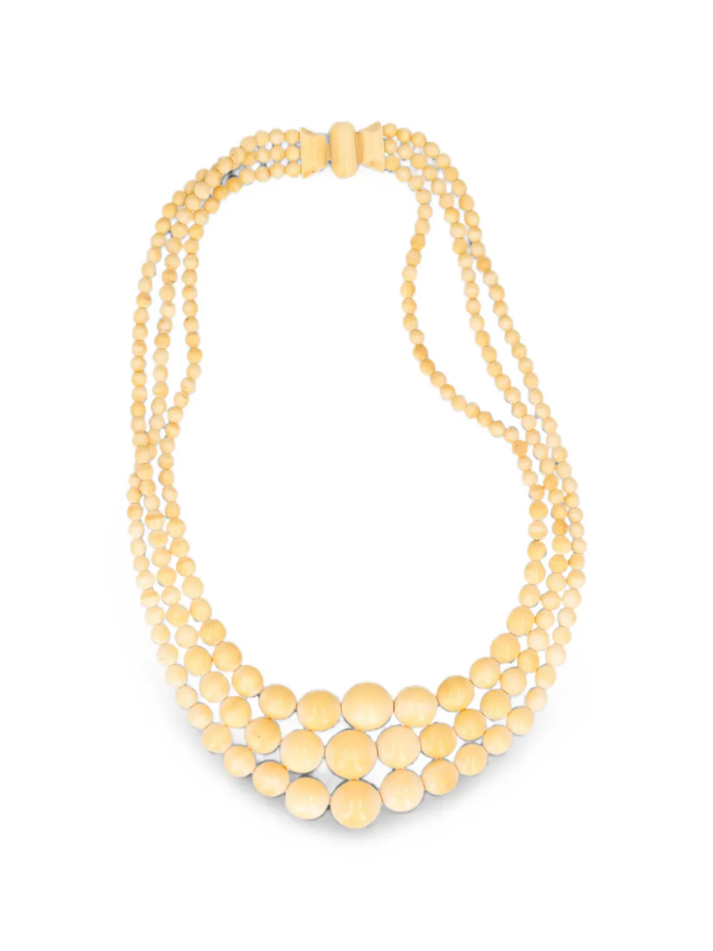 Vintage triple-strand beaded necklace - Toni neutri