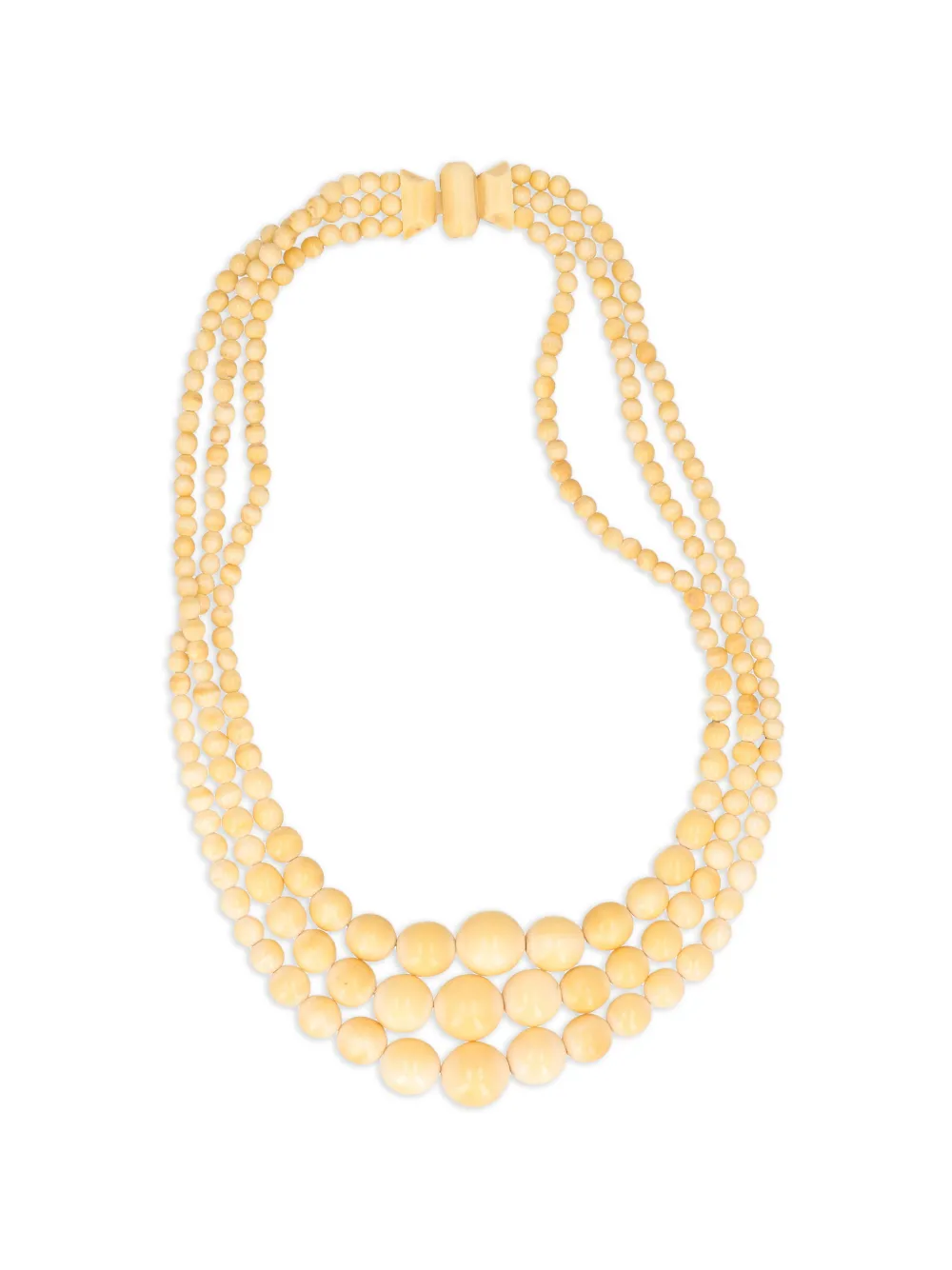 Vintage triple-strand beaded necklace - Toni neutri