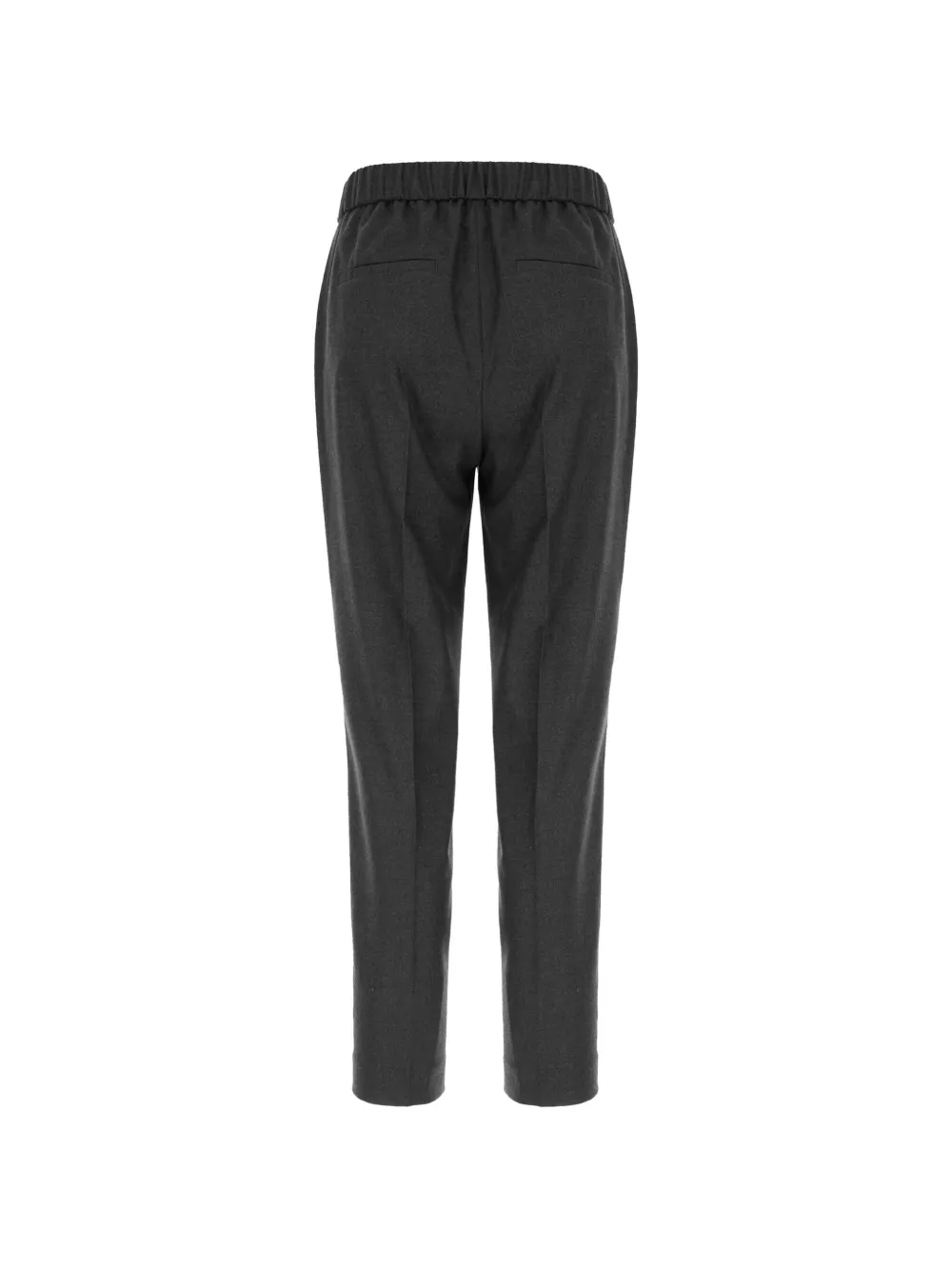 Peserico bead-embellished elasticated-waistband trousers Grijs