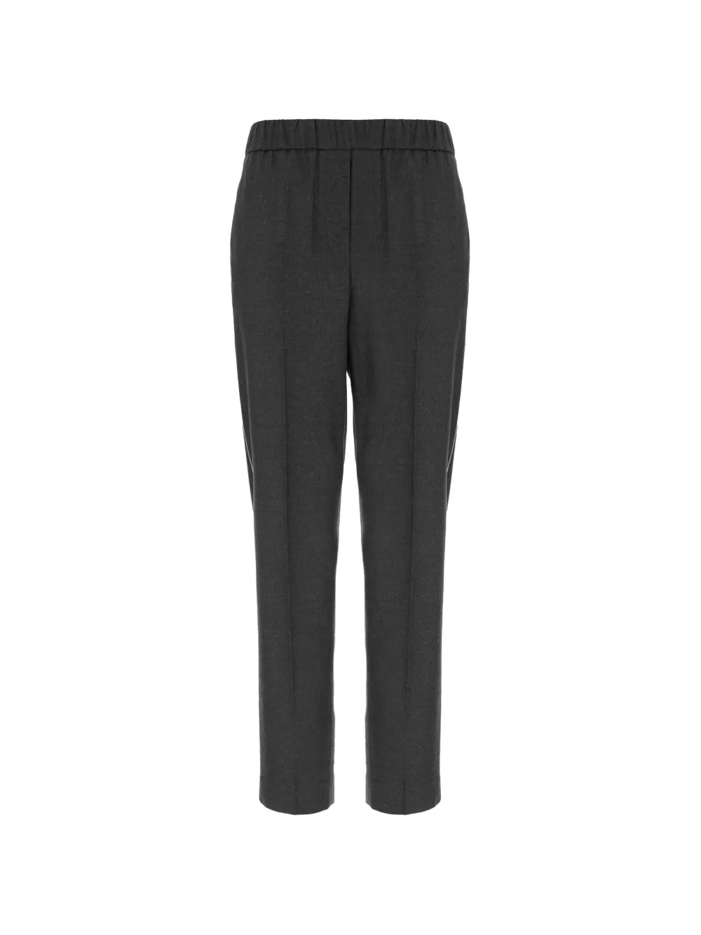 Peserico bead-embellished elasticated-waistband trousers Grijs