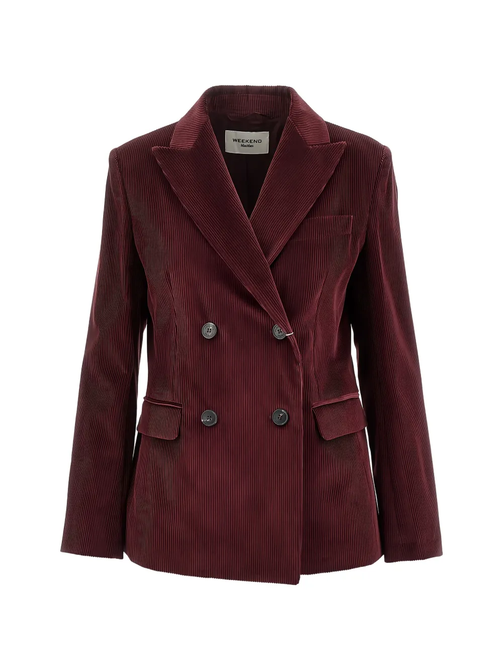 Weekend Max Mara cotton corduroy velvet blazer - bordeaux - Rosso