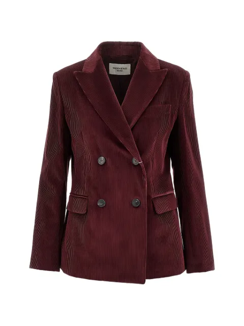 Weekend Max Mara cotton corduroy velvet blazer - bordeaux