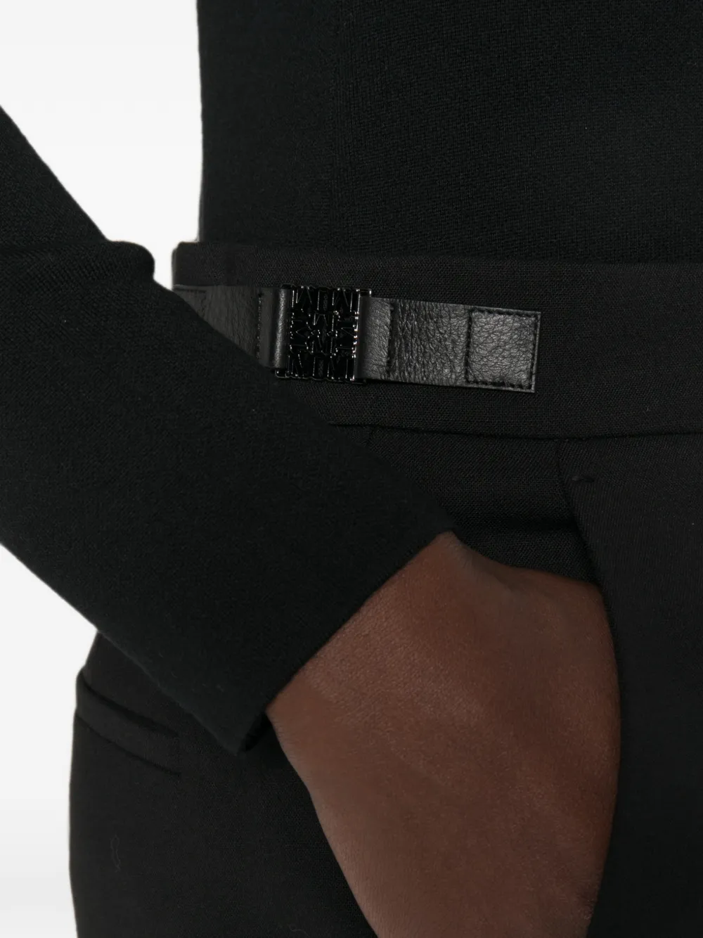 Max Mara Pantalon met gespdetail Zwart