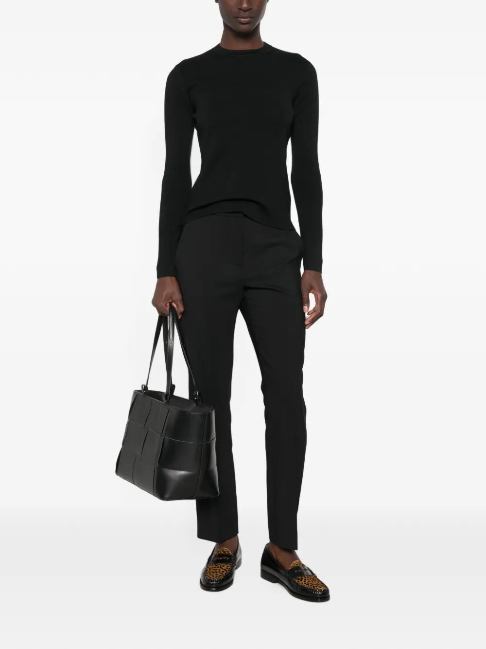 Max Mara Pantalon met gespdetail Zwart