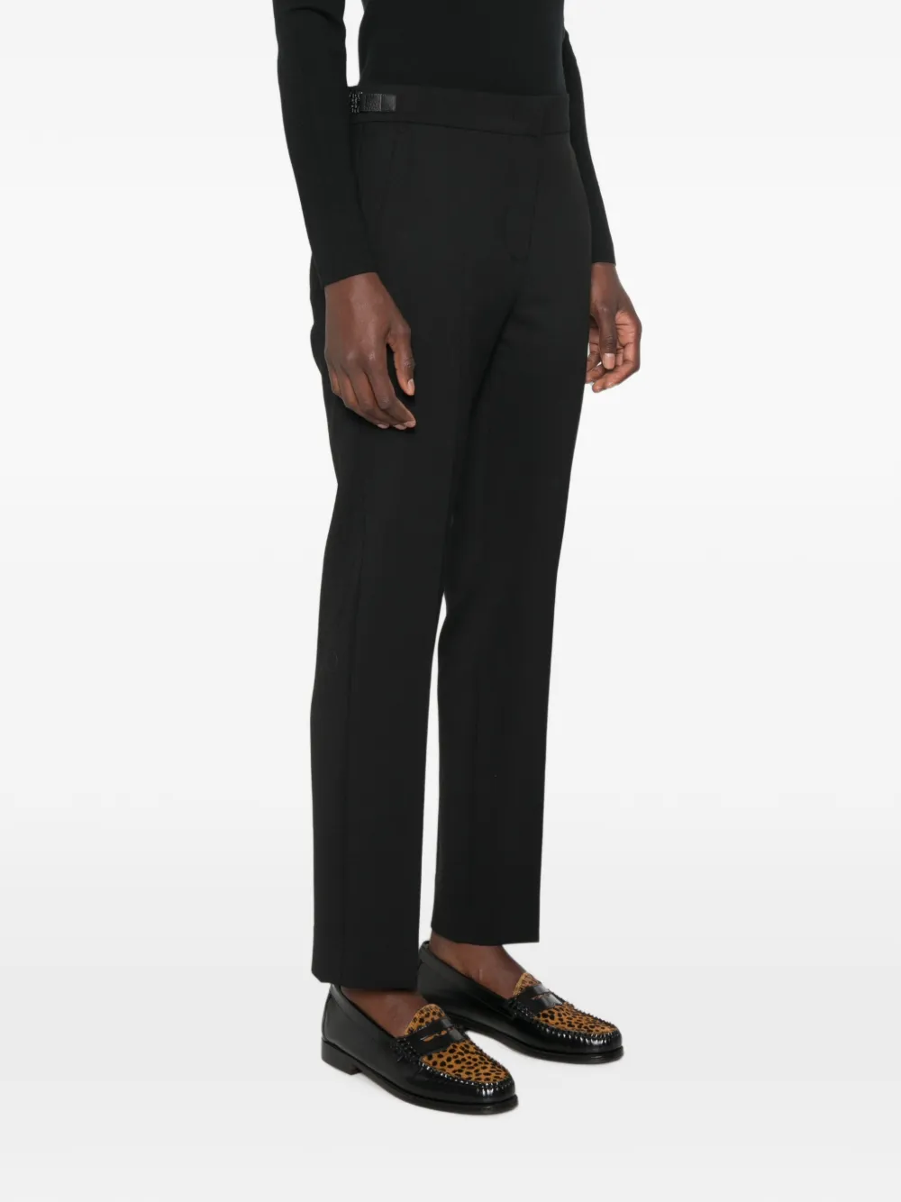 Max Mara Pantalon met gespdetail Zwart