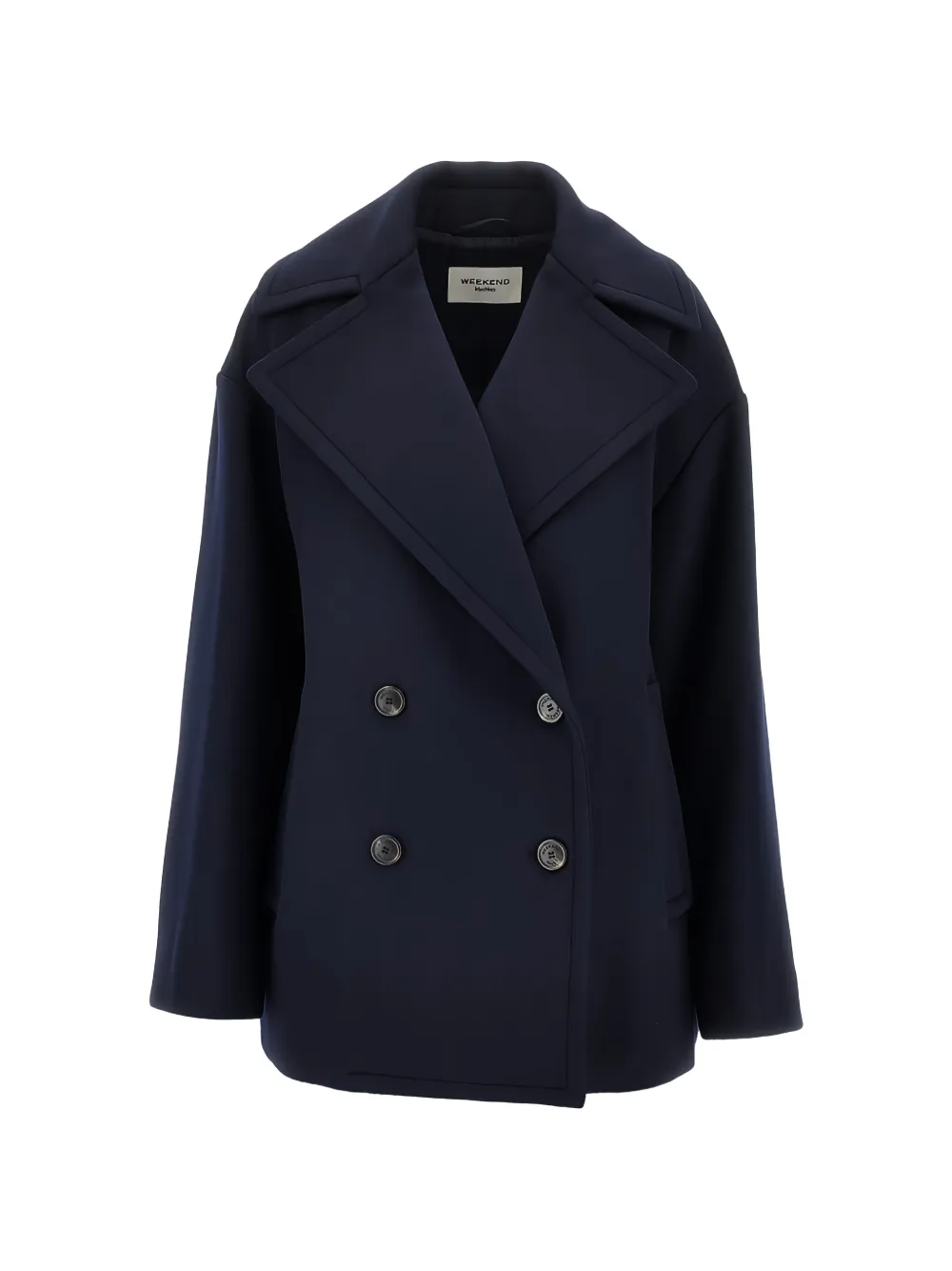 Weekend Max Mara double-sided wool double-breasted pea coat - navy - Blu