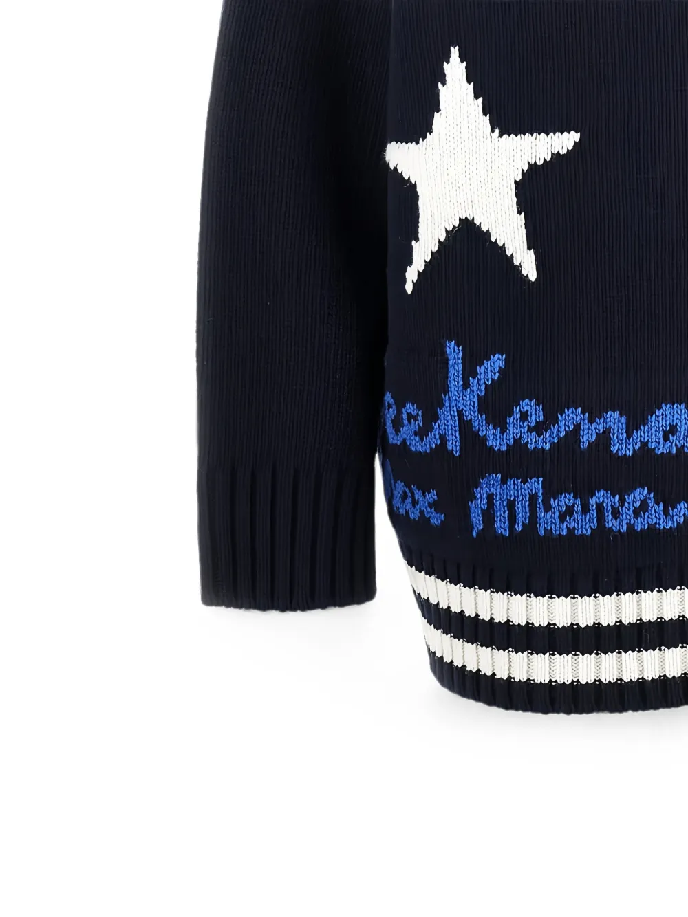 Weekend Max Mara intarsia-knit star-motif cardigan Blauw