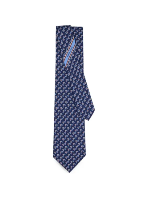 Ferragamo Gancini owl-print tie