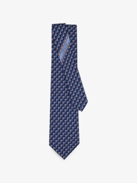 Ferragamo Gancini owl-print tie