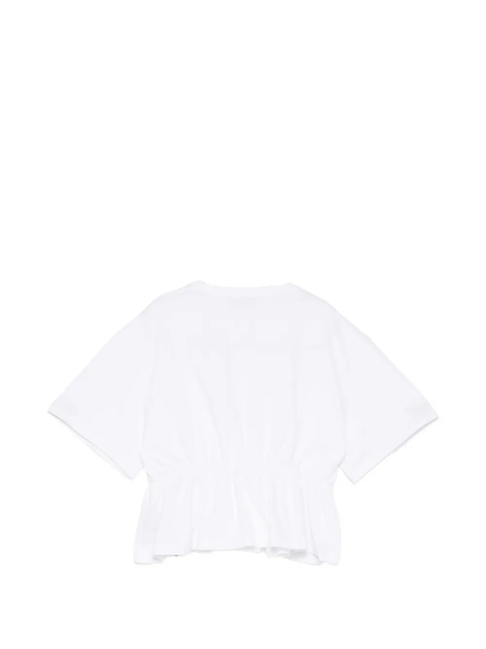 Balmain Kids T-shirt met ruches Wit