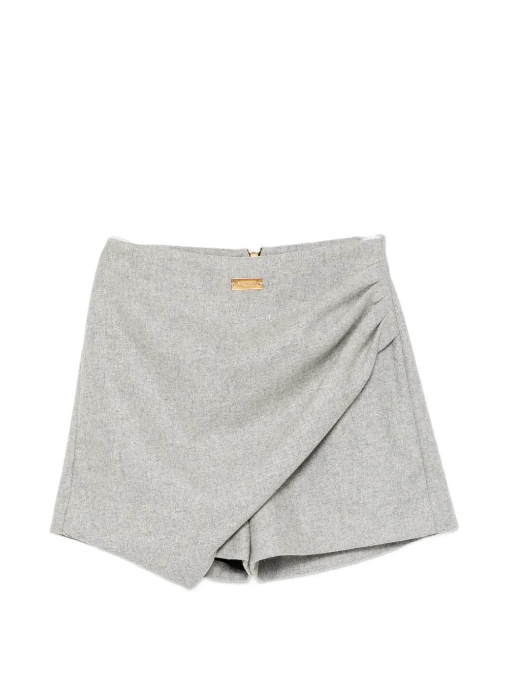 Balmain Kids logo patched shorts - Grau