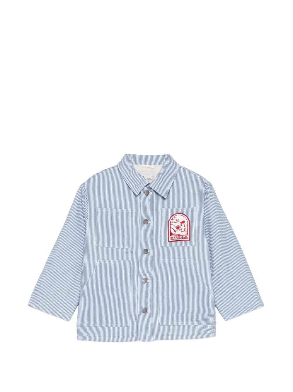 Stella McCartney Kids striped denim jacket - Blu
